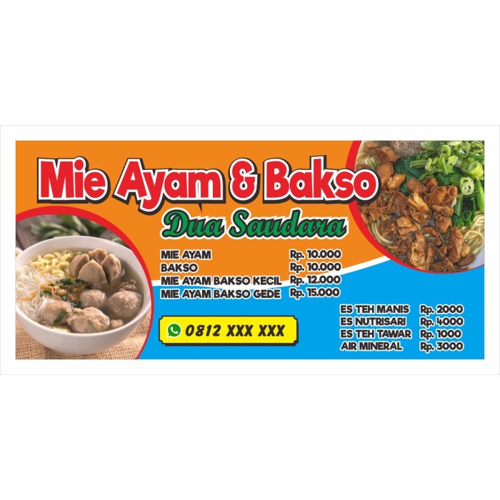 Contoh desain banner bakso