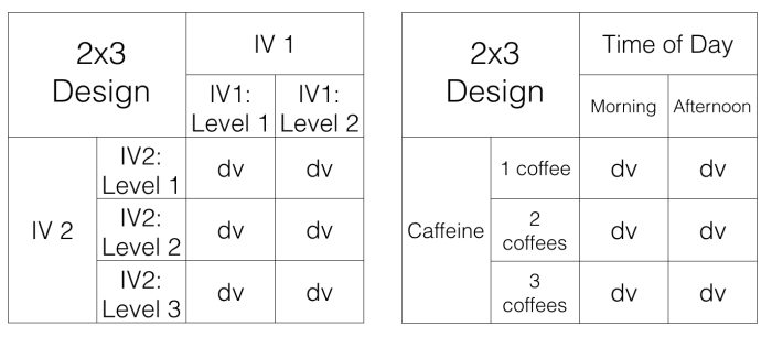 Contoh desain faktorial 2x3