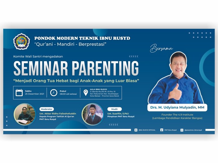 Contoh desain banner seminar