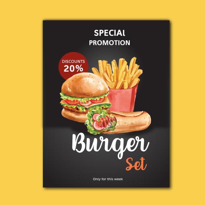 Contoh desain poster makanan