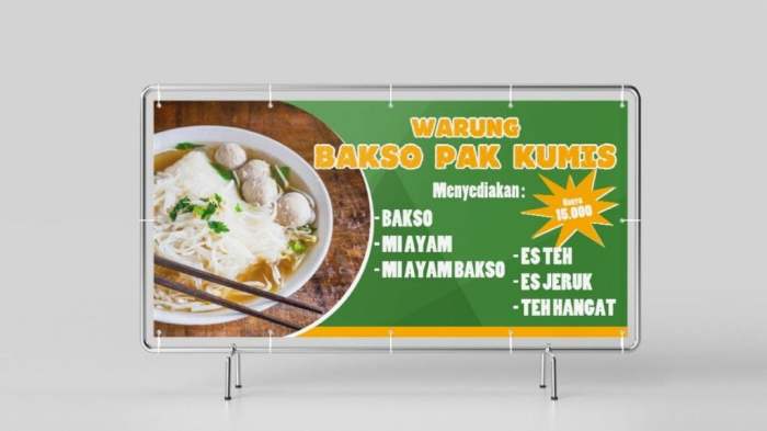 Contoh desain banner bakso