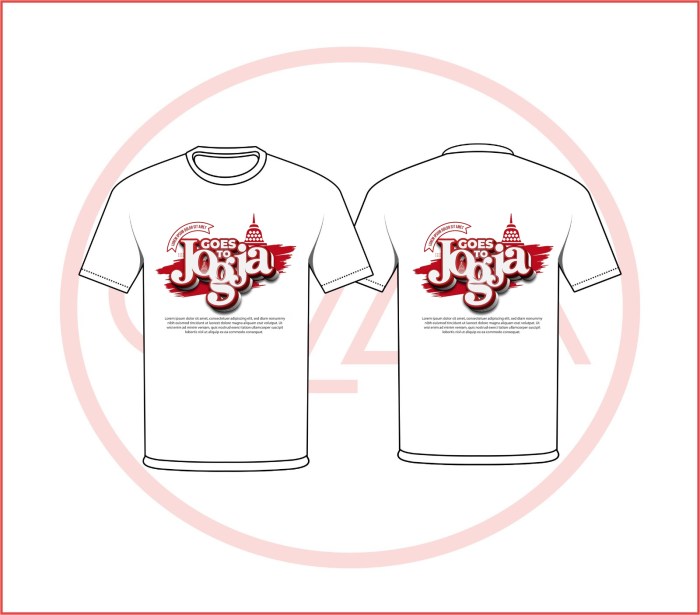 Contoh desain kaos study tour jogja