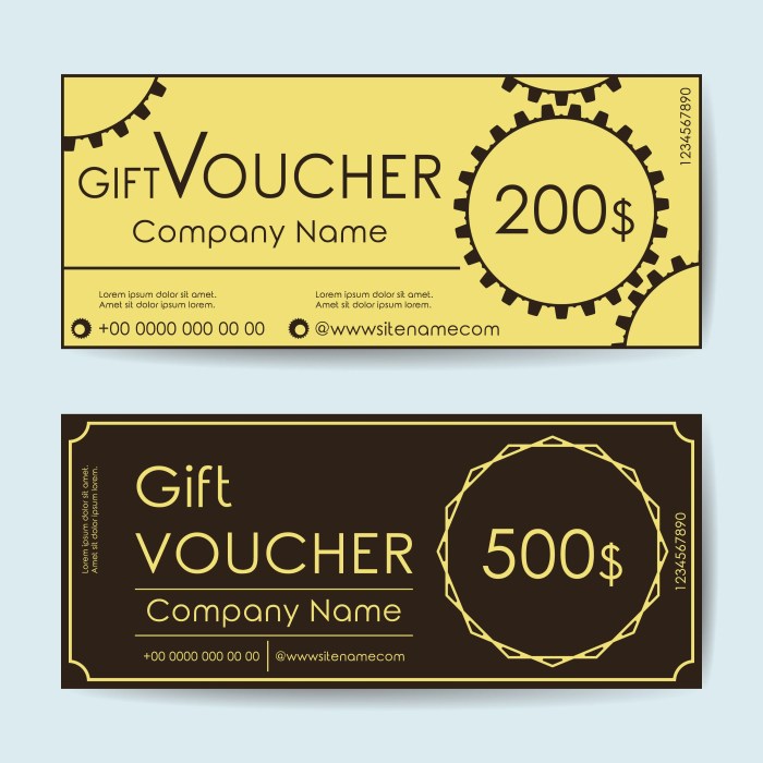 Contoh desain voucher belanja